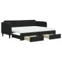 Sofá cama nido con cajones terciopelo negro 80x200 cm de vidaXL, Camas y somieres - Ref: Foro24-3197132, Precio: 454,15 €, De...