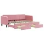 Trundle sofa bed with pink velvet drawers 80x200 cm by vidaXL, Beds and slatted bases - Ref: Foro24-3197107, Price: 280,91 €,...