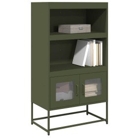 Aparador de acero verde oliva 68x39x123 cm en Aparadores | Comprar online en Foro24