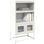 Aparador de acero blanco 68x39x123 cm en Aparadores | Comprar online en Foro24
