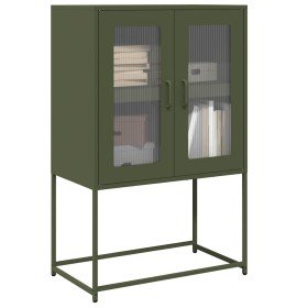 Aparador de acero verde oliva 68x39x107 cm en Aparadores | Comprar online en Foro24