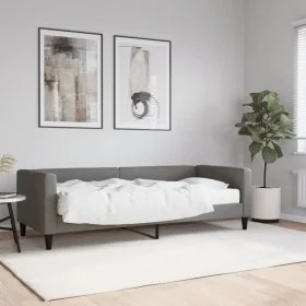 Sofa bed with dark gray fabric mattress 80x200 cm by vidaXL, Beds and slatted bases - Ref: Foro24-3196556, Price: 306,84 €, D...