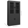 Büroschrank aus anthrazitgrauem Stahl 90x40x180 cm von vidaXL, Schließfächer und Lagerschränke - Ref: Foro24-335949, Preis: 2...