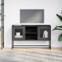 Mueble para TV de acero negro 100,5x39x60,5 cm