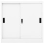 Office cabinet with sliding door white steel 90x40x90cm by vidaXL, Lockers and storage cabinets - Ref: Foro24-335950, Price: ...