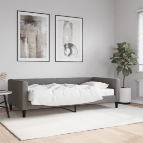 Sofa bed with dark gray fabric mattress 90x200 cm by vidaXL, Beds and slatted bases - Ref: Foro24-3196561, Price: 296,89 €, D...