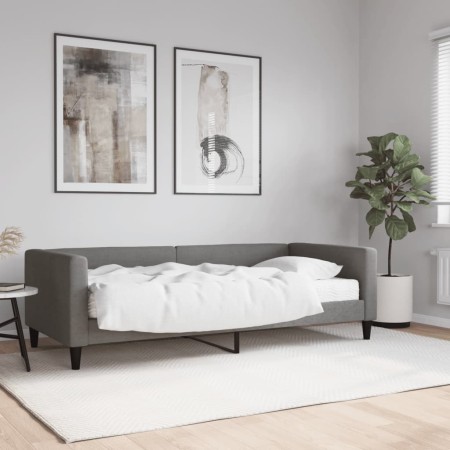 Schlafsofa mit dunkelgrauer Stoffmatratze 90x200 cm von vidaXL, Betten und Lattenroste - Ref: Foro24-3196561, Preis: 296,89 €...