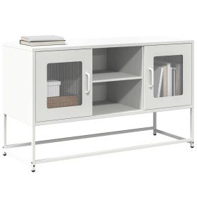 Mueble para TV de acero blanco 100,5x39x60,5 cm en Muebles TV | Comprar online en Foro24