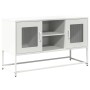Mueble para TV de acero blanco 100,5x39x60,5 cm