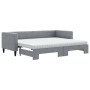 Trundle sofa bed with light gray fabric mattress 80x200 cm by vidaXL, Beds and slatted bases - Ref: Foro24-3196591, Price: 43...