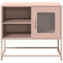 Mueble para TV de acero rosa 68x39x60,5 cm