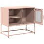 Mueble para TV de acero rosa 68x39x60,5 cm