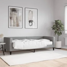 Sofa bed with light gray fabric mattress 80x200 cm by vidaXL, Beds and slatted bases - Ref: Foro24-3196555, Price: 307,41 €, ...