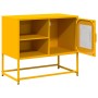 Mueble para TV de acero amarillo mostaza 68x39x60,5 cm