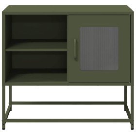 Mueble para TV de acero verde oliva 68x39x60,5 cm en Muebles TV | Comprar online en Foro24