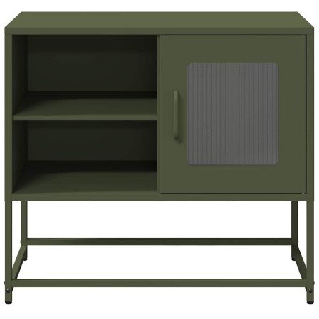 Mueble para TV de acero verde oliva 68x39x60,5 cm en Muebles TV | Comprar online en Foro24