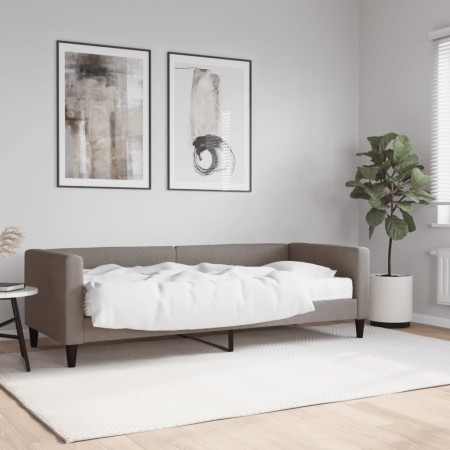 Sofa bed with taupe gray fabric mattress 80x200 cm by vidaXL, Beds and slatted bases - Ref: Foro24-3196558, Price: 282,05 €, ...