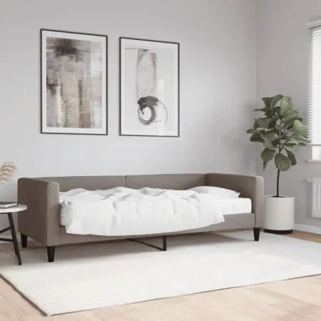 Sofa bed with taupe gray fabric mattress 80x200 cm by vidaXL, Beds and slatted bases - Ref: Foro24-3196558, Price: 306,84 €, ...