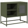Mueble para TV de acero verde oliva 68x39x60,5 cm en Muebles TV | Comprar online en Foro24