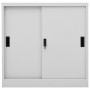 Office cabinet sliding door light gray steel 90x40x90cm by vidaXL, Lockers and storage cabinets - Ref: Foro24-335951, Price: ...