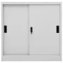 Office cabinet sliding door light gray steel 90x40x90cm by vidaXL, Lockers and storage cabinets - Ref: Foro24-335951, Price: ...