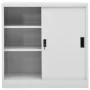 Office cabinet sliding door light gray steel 90x40x90cm by vidaXL, Lockers and storage cabinets - Ref: Foro24-335951, Price: ...