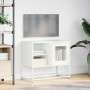Mueble para TV de acero blanco 68x39x60,5 cm