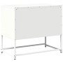 Mueble para TV de acero blanco 68x39x60,5 cm