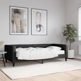 Sofa bed with black fabric mattress 90x200 cm by vidaXL, Beds and slatted bases - Ref: Foro24-3196562, Price: 329,40 €, Disco...