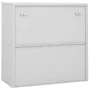 Office cabinet sliding door light gray steel 90x40x90cm by vidaXL, Lockers and storage cabinets - Ref: Foro24-335951, Price: ...