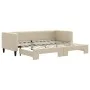 Trundle sofa bed cream fabric 80x200 cm by vidaXL, Beds and slatted bases - Ref: Foro24-3196577, Price: 242,04 €, Discount: %