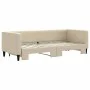 Trundle sofa bed cream fabric 80x200 cm by vidaXL, Beds and slatted bases - Ref: Foro24-3196577, Price: 242,04 €, Discount: %