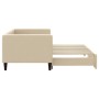 Trundle sofa bed cream fabric 80x200 cm by vidaXL, Beds and slatted bases - Ref: Foro24-3196577, Price: 246,49 €, Discount: %