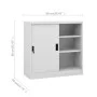 Office cabinet sliding door light gray steel 90x40x90cm by vidaXL, Lockers and storage cabinets - Ref: Foro24-335951, Price: ...