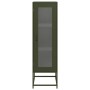 Aparador de acero laminado en frío verde oliva 36x39x123 cm