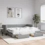 Sofá cama nido con cajones tela gris claro 80x200 cm de vidaXL, Camas y somieres - Ref: Foro24-3196609, Precio: 282,16 €, Des...