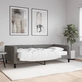 Sofa bed with dark gray fabric mattress 100x200 cm by vidaXL, Beds and slatted bases - Ref: Foro24-3196566, Price: 369,34 €, ...