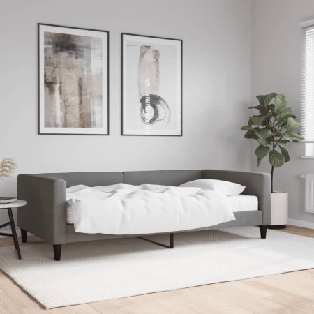 Schlafsofa mit dunkelgrauer Stoffmatratze 100x200 cm von vidaXL, Betten und Lattenroste - Ref: Foro24-3196566, Preis: 294,64 ...