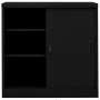 Office cabinet with sliding door black steel 90x40x90cm by vidaXL, Lockers and storage cabinets - Ref: Foro24-335952, Price: ...