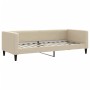 Sofa bed with cream fabric mattress 80x200 cm by vidaXL, Beds and slatted bases - Ref: Foro24-3196559, Price: 313,64 €, Disco...