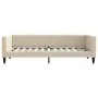 Sofa bed with cream fabric mattress 80x200 cm by vidaXL, Beds and slatted bases - Ref: Foro24-3196559, Price: 307,41 €, Disco...