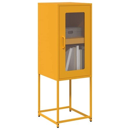 Aparador de acero laminado en frío amarillo 36x39x107 cm en Aparadores | Comprar online en Foro24