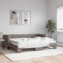 Trundle sofa bed with taupe gray fabric mattress 80x200 cm by vidaXL, Beds and slatted bases - Ref: Foro24-3196594, Price: 39...