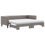 Trundle sofa bed with taupe gray fabric mattress 80x200 cm by vidaXL, Beds and slatted bases - Ref: Foro24-3196594, Price: 39...