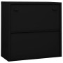 Armario de oficina con puerta corredera acero negro 90x40x90cm de vidaXL, Taquillas y armarios de almacenamiento - Ref: Foro2...