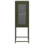 Aparador de acero laminado en frío verde oliva 36x39x107 cm