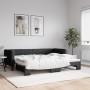 Black fabric trundle sofa bed 80x200 cm by vidaXL, Beds and slatted bases - Ref: Foro24-3196575, Price: 244,54 €, Discount: %