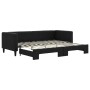 Black fabric trundle sofa bed 80x200 cm by vidaXL, Beds and slatted bases - Ref: Foro24-3196575, Price: 244,54 €, Discount: %