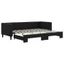 Black fabric trundle sofa bed 80x200 cm by vidaXL, Beds and slatted bases - Ref: Foro24-3196575, Price: 240,56 €, Discount: %