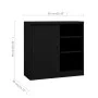 Office cabinet with sliding door black steel 90x40x90cm by vidaXL, Lockers and storage cabinets - Ref: Foro24-335952, Price: ...